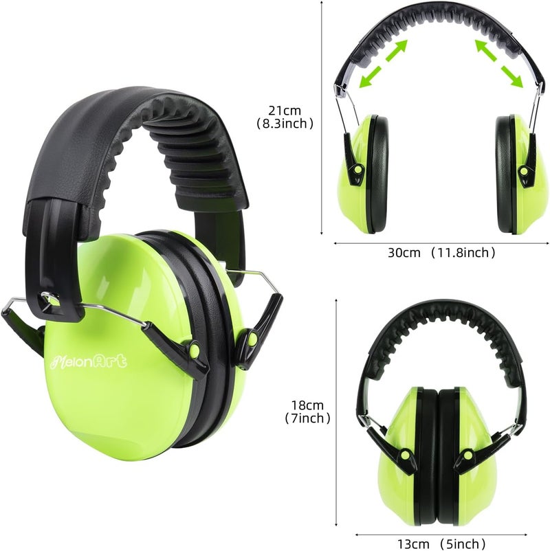 MelonArt Kids Ear Protection Ear Muffs Noise Cancelling Headphones for Kid Toddler Adult Autism Sensory, 27dB Noise Reduction Earmuffs Hearing Safety for Shooting Monster Truck Concert Fireworks - Image 4